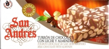 Turrn de chocolate con leche y almendras calidad suprema